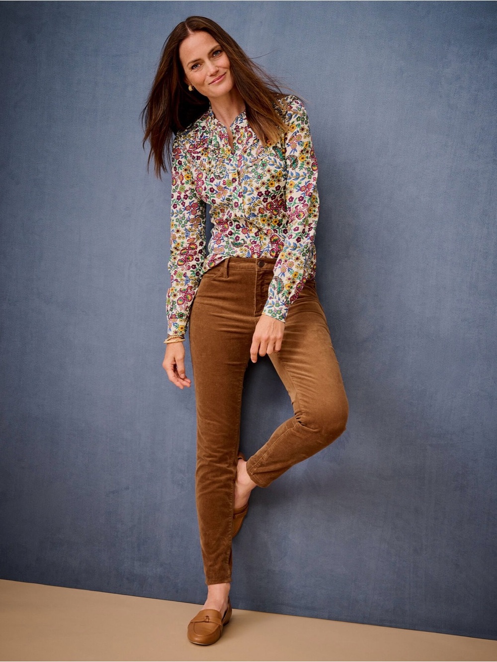 Talbots Women’s Slim Corduroy Jeans in Brown Size 10